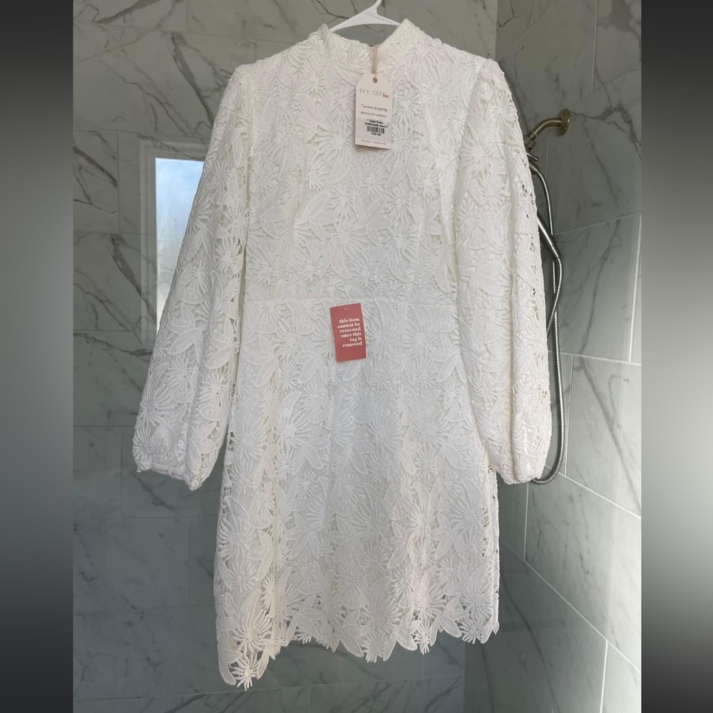 IVY CITY CO Celia dress. NWT medium. Color is White